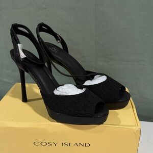 Cosy Island Black Women's Heels